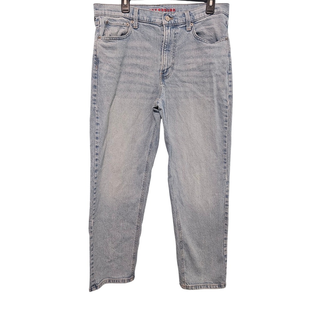 Lucky‎ Brand Womens Boy Midrise Relaxed Straight Jeans Light Wash Blue Sz 10/30R